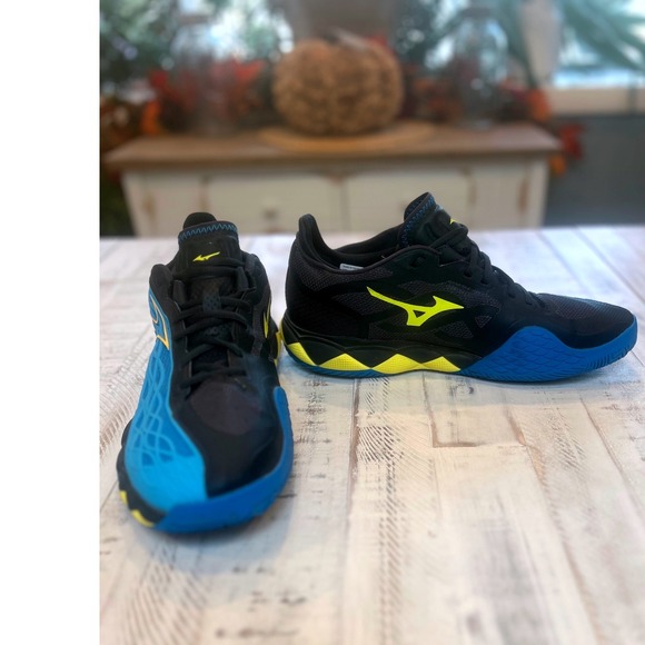 Mizuno Wave Lightning Z7 Volleyball Shoes‎ Men Blue Yellow Size 9.5 - Picture 2 of 7